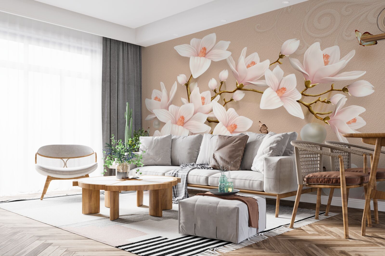 Fototapeta mäkké púčiky na ružovom základe