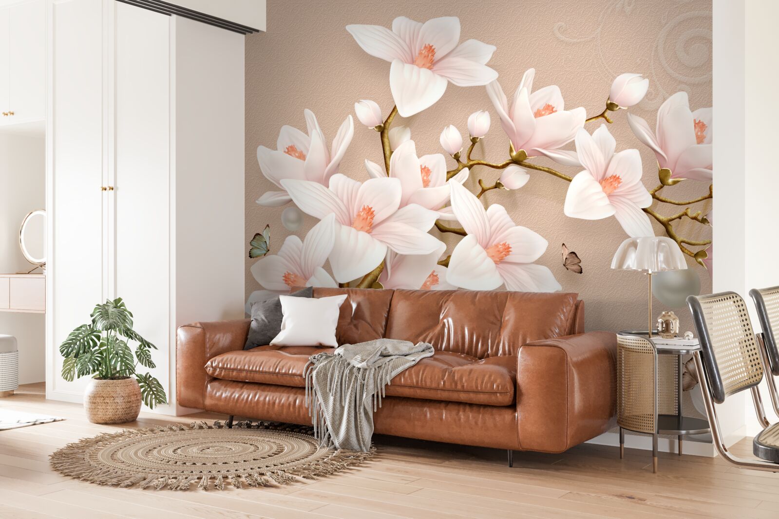 Fototapeta mäkké púčiky na ružovom základe