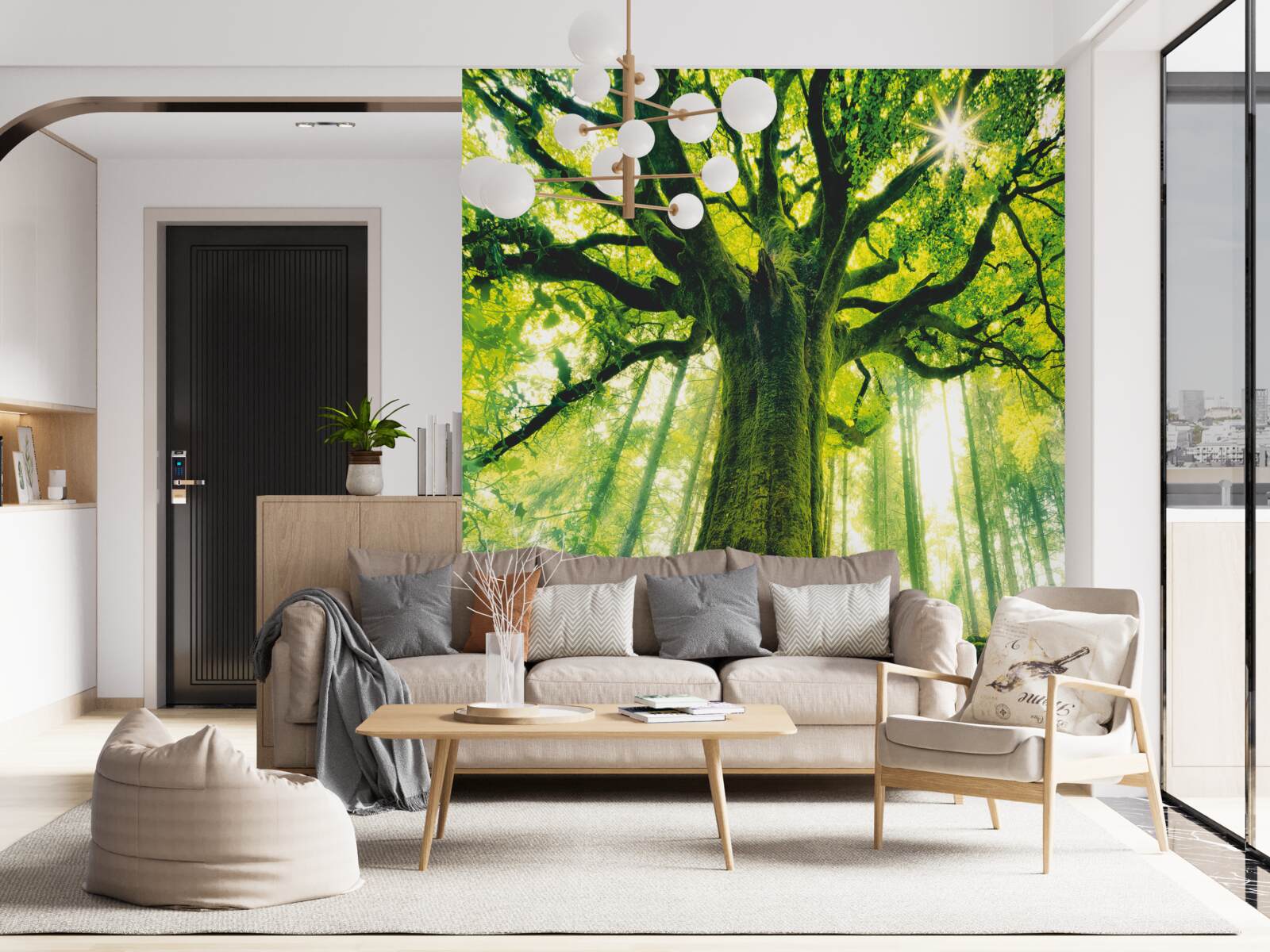 Fototapeta strom života v rannom lese