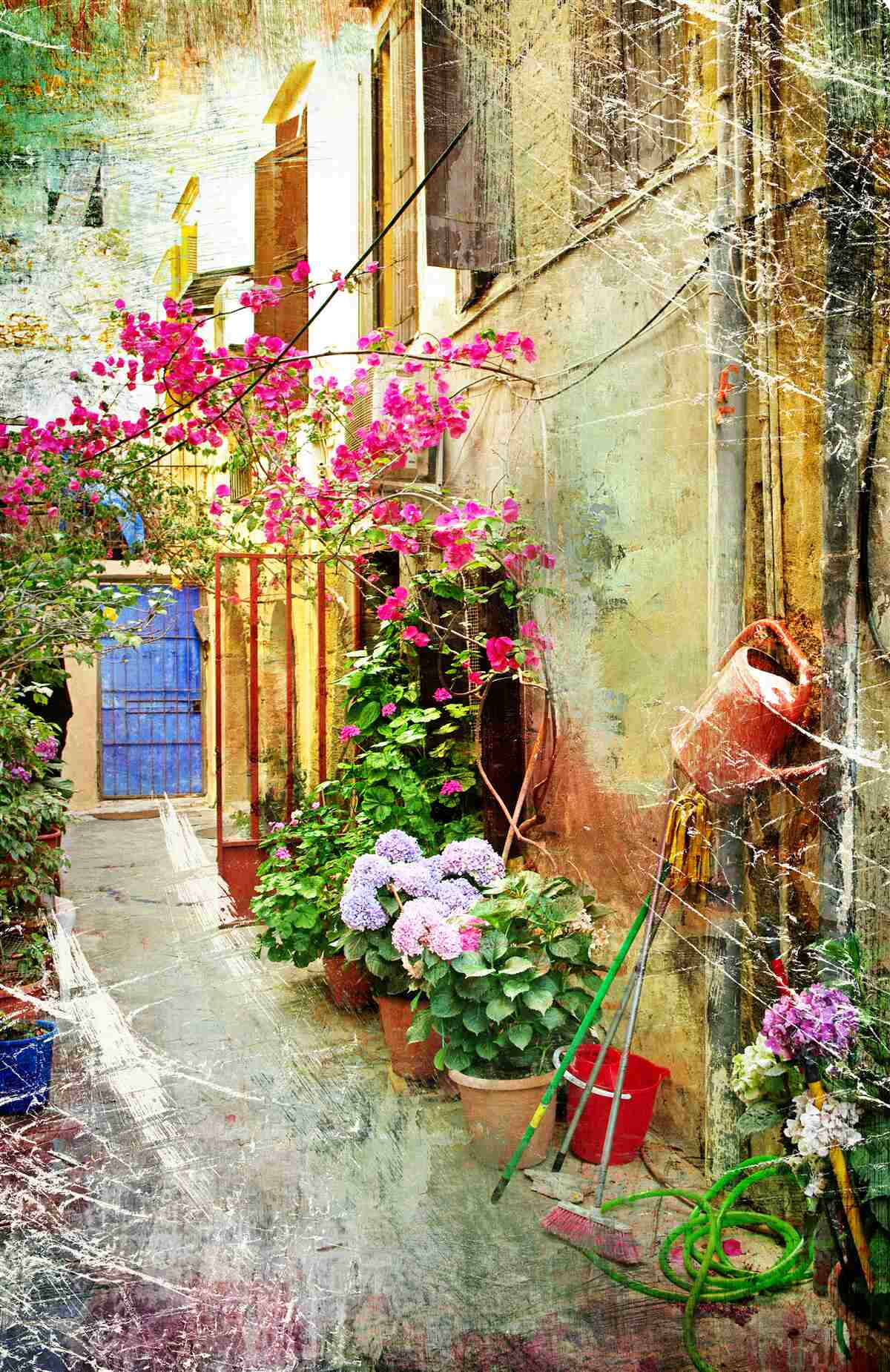 Fototapeta pohodlný dvor pre hostí