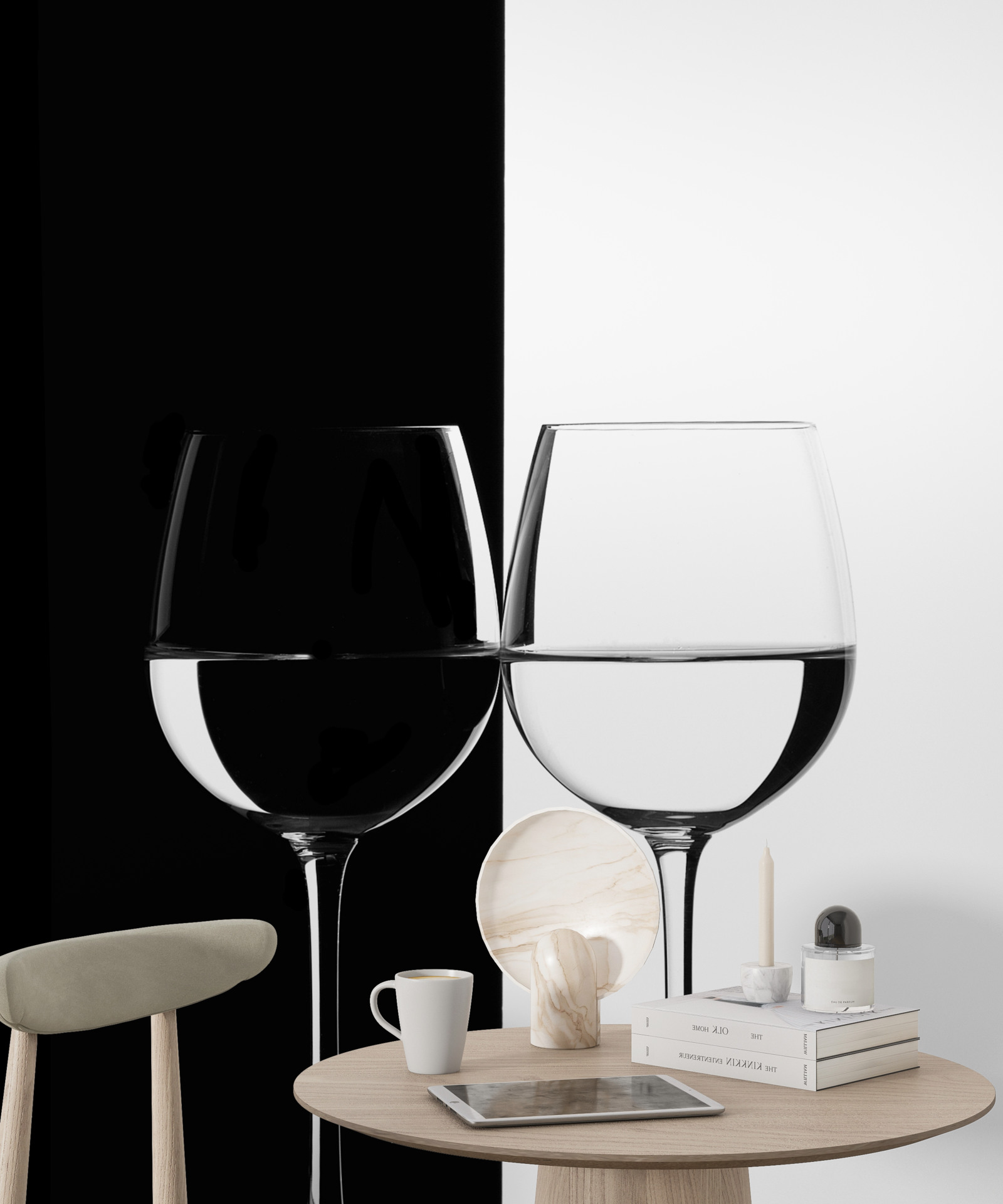 Fototapeta okuliare na svetlom a tmavom pozadí