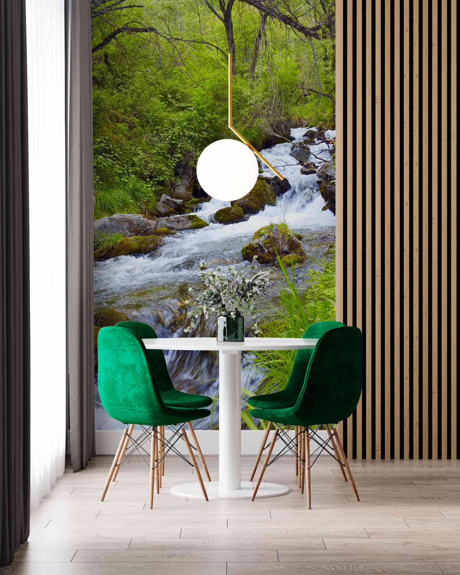 Fototapeta vodopád zúrivo tečúci uprostred lesa