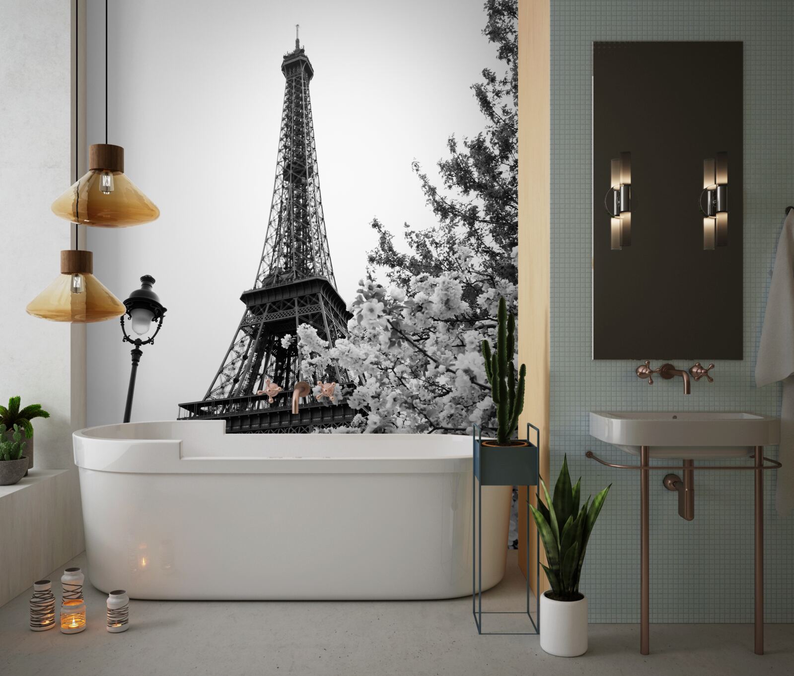 Fototapeta Eiffelova veža v čiernej a bielej