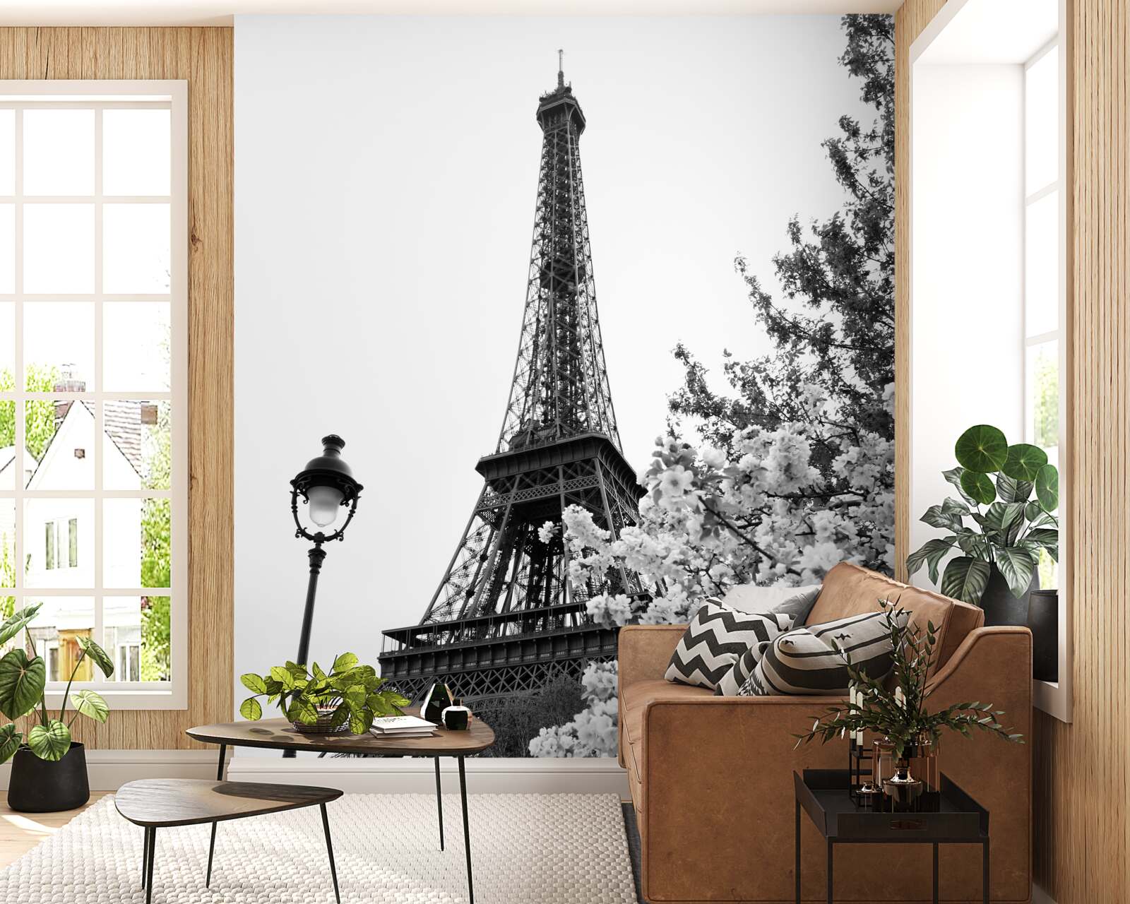 Fototapeta Eiffelova veža v čiernej a bielej