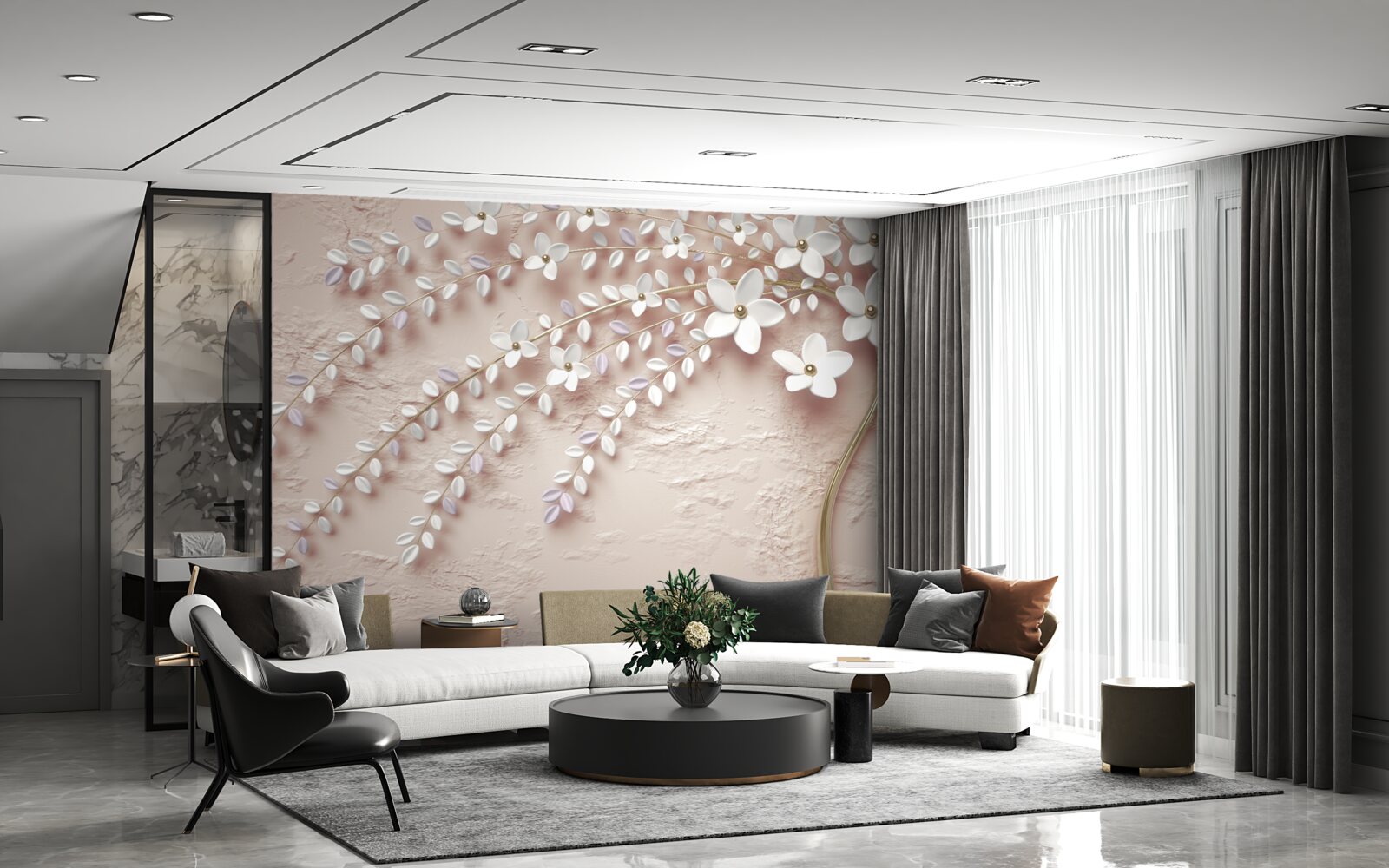 Fototapeta kvitnúci strom s malými kvetmi