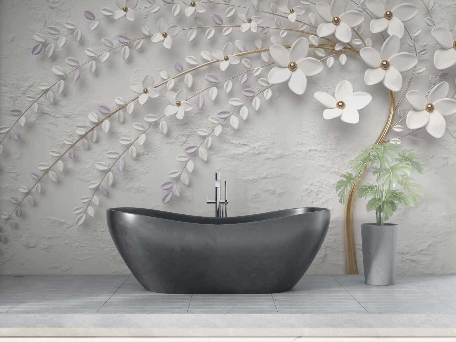 Fototapeta jarný stromček ozdobený bielymi kvetmi