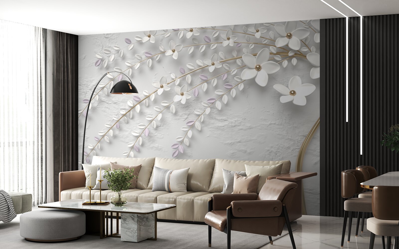 Fototapeta jarný stromček ozdobený bielymi kvetmi