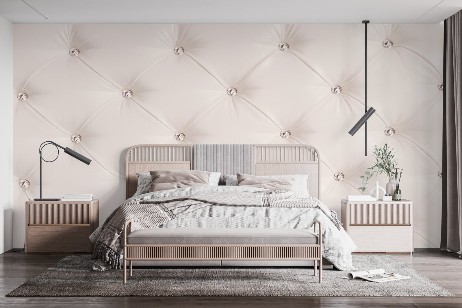 Fototapeta perleťová ekokoža v odtieni ružovej