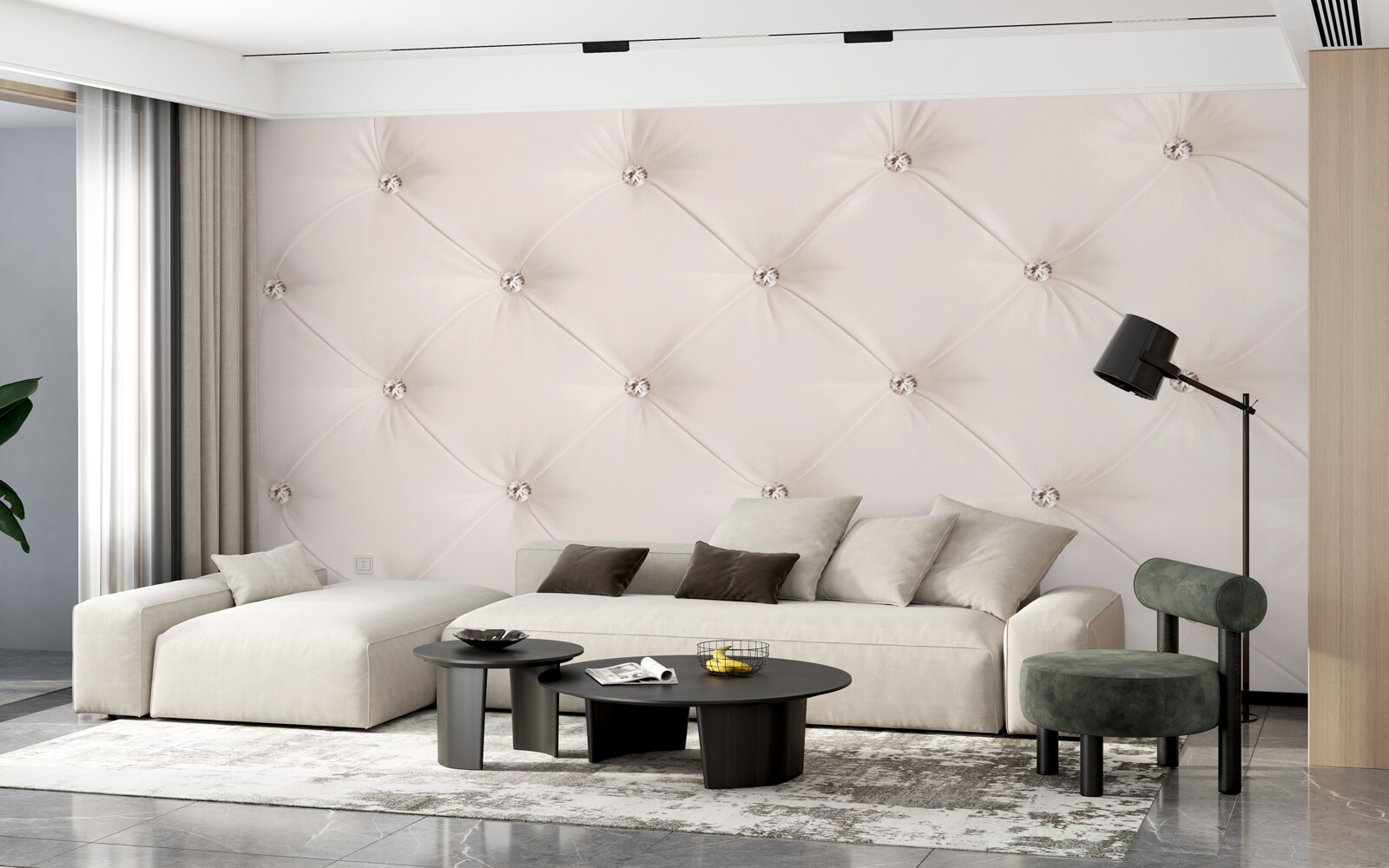 Fototapeta perleťová ekokoža v odtieni ružovej