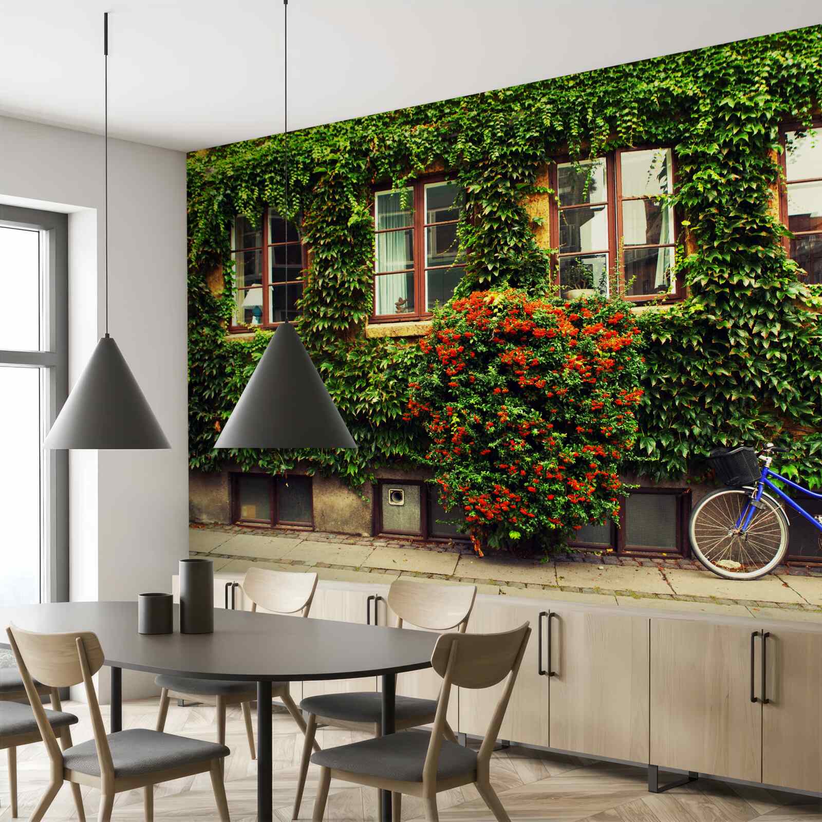 Fototapeta dom pokrytý zeleňou