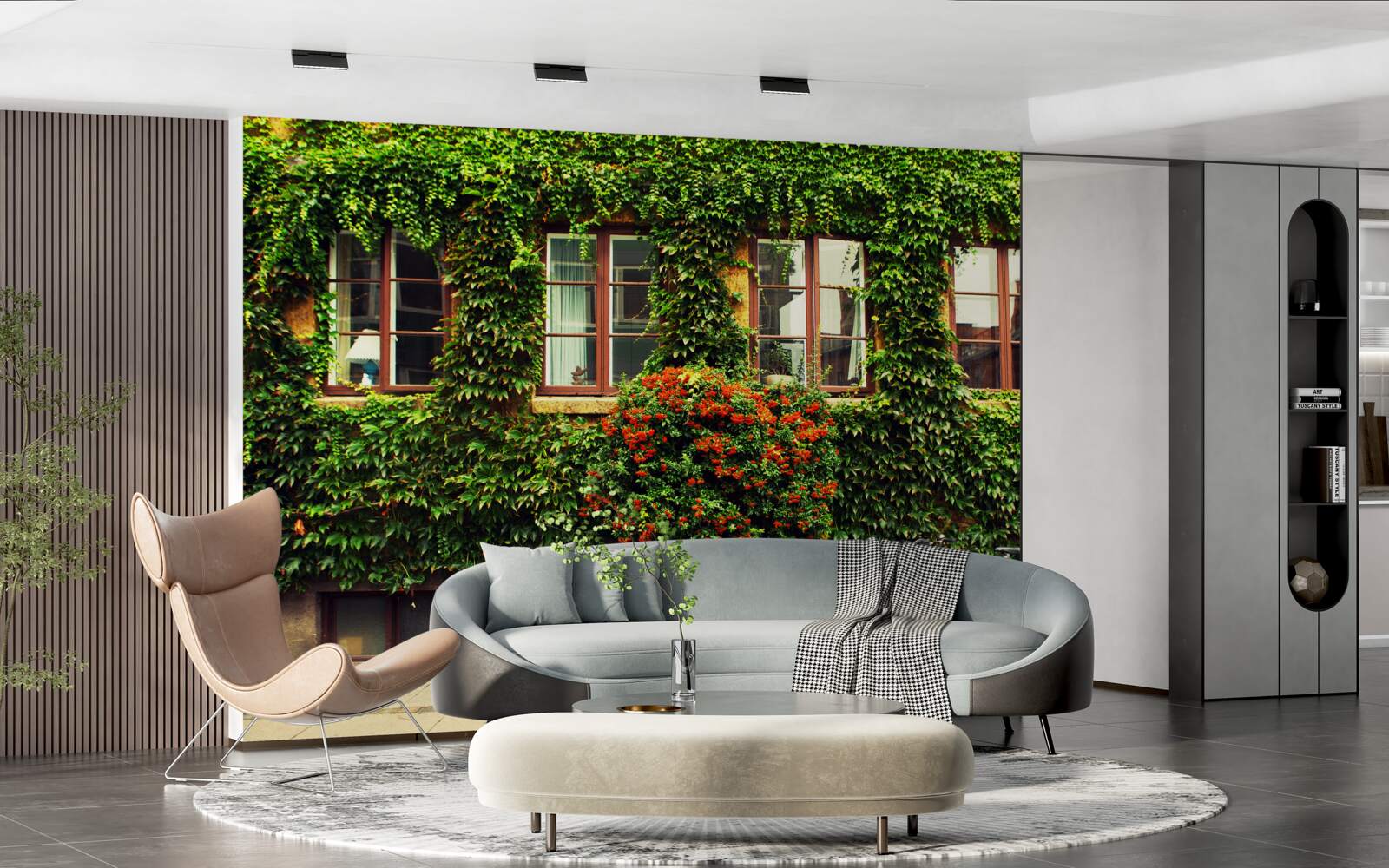 Fototapeta dom pokrytý zeleňou