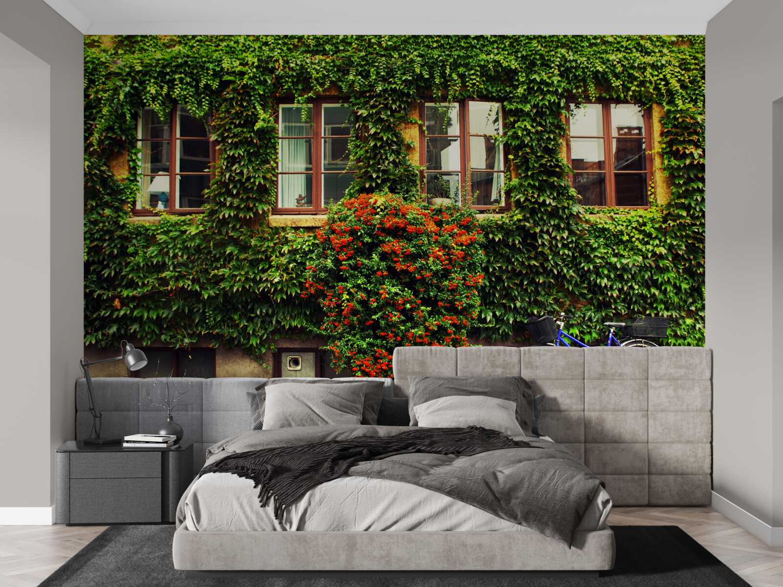 Fototapeta dom pokrytý zeleňou