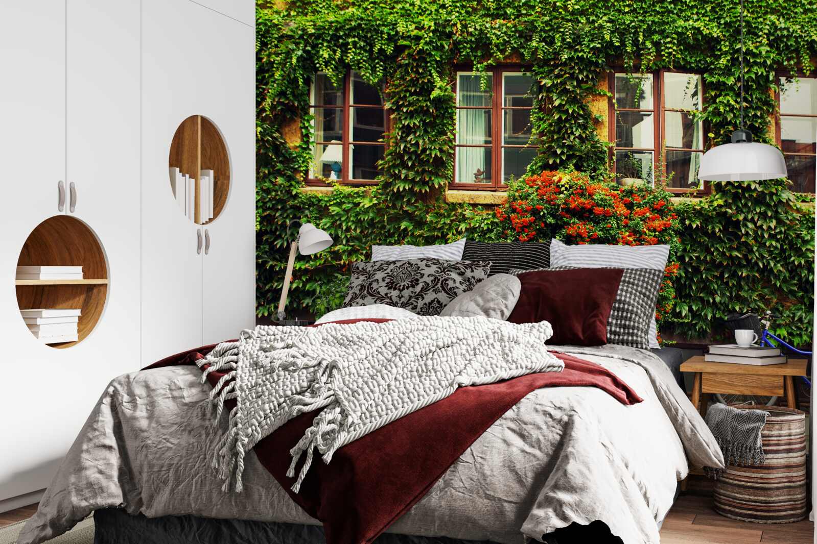 Fototapeta dom pokrytý zeleňou