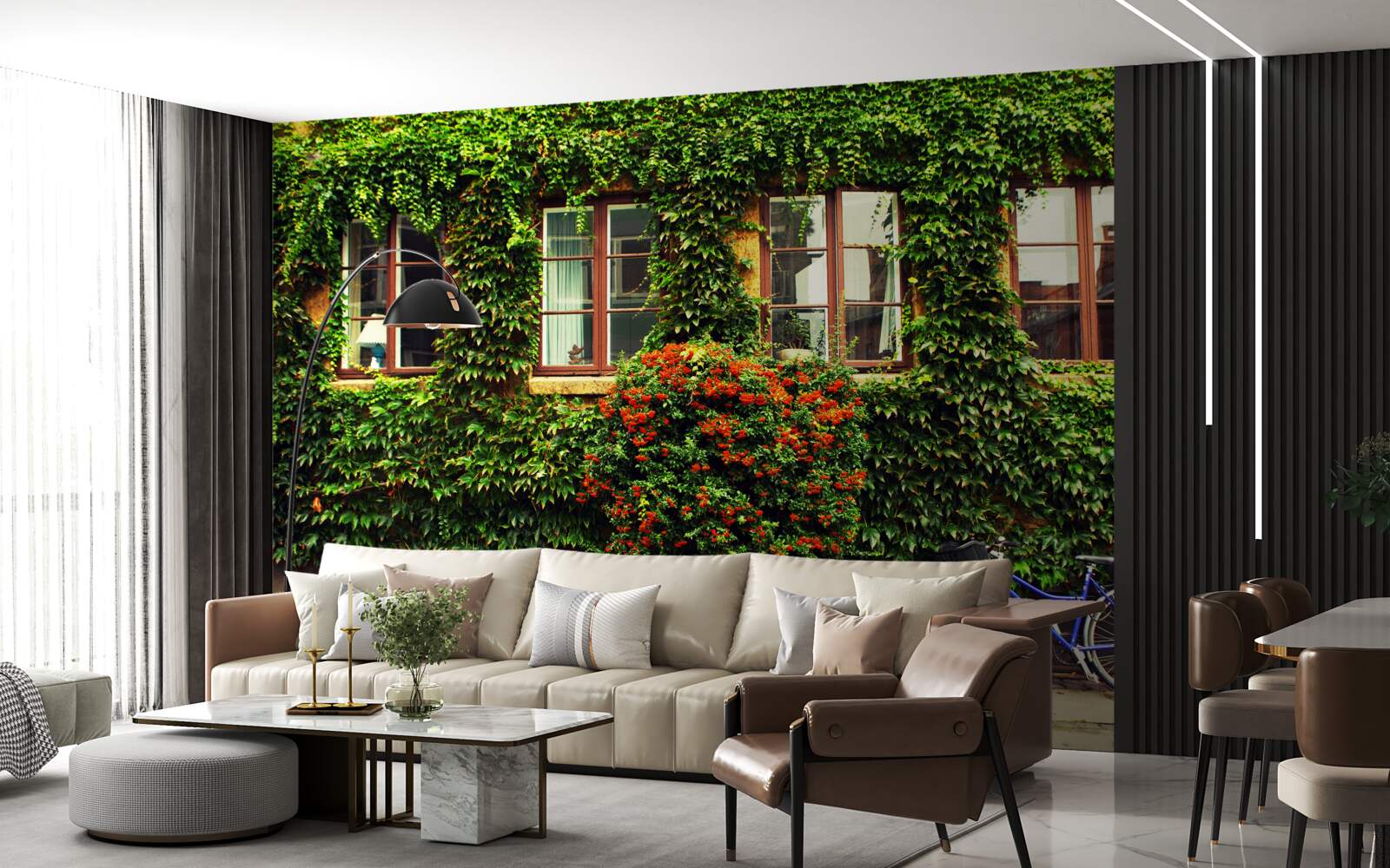 Fototapeta dom pokrytý zeleňou