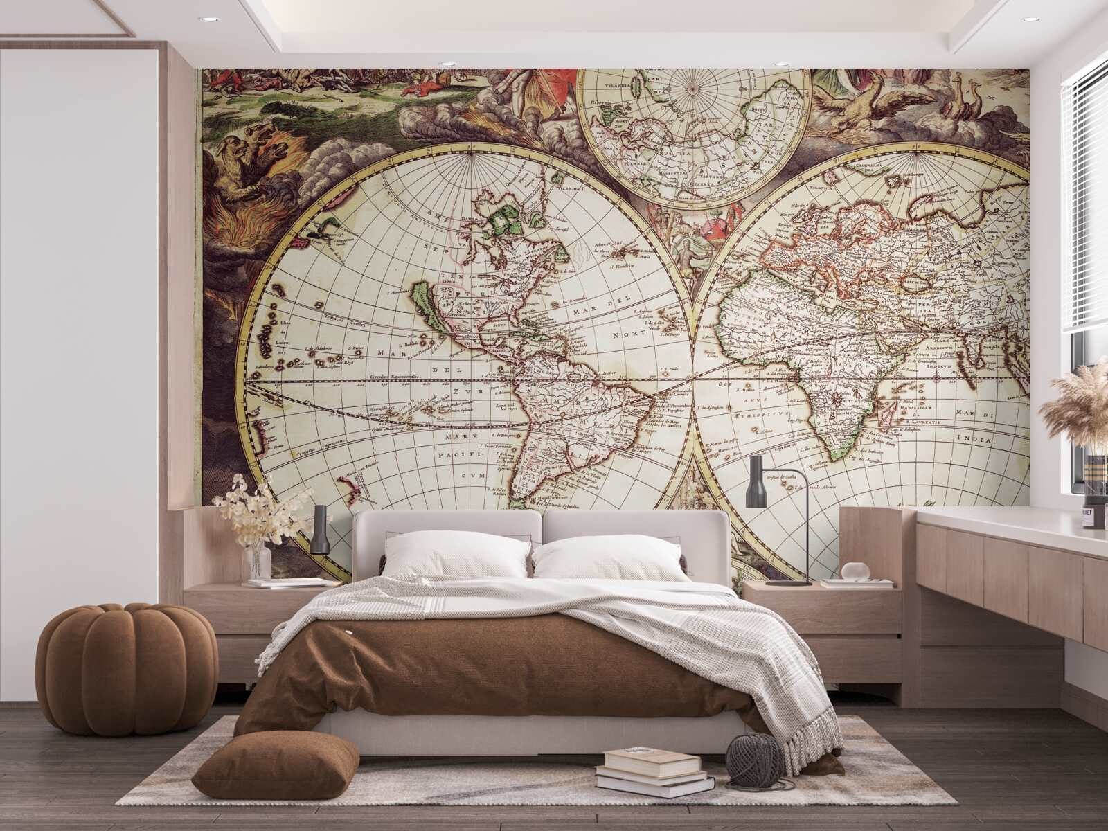 Fototapeta historické obdobie osvetlené obrazom sveta