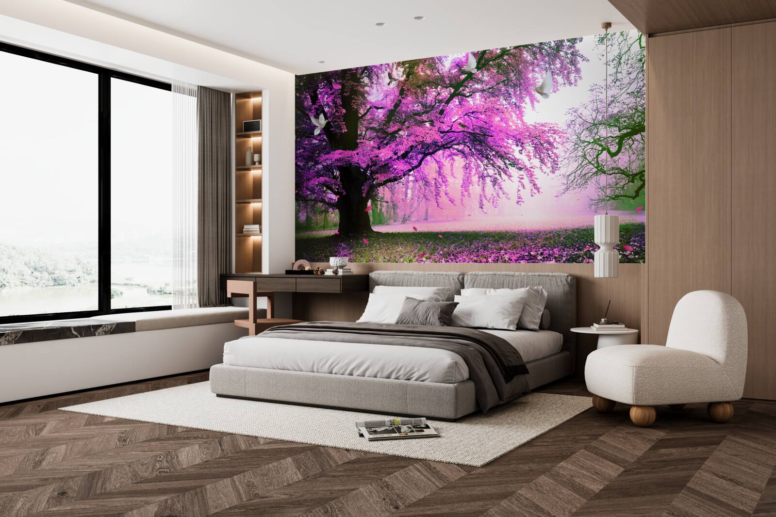 Fototapeta očarujúce odtiene čerešňových kvetov