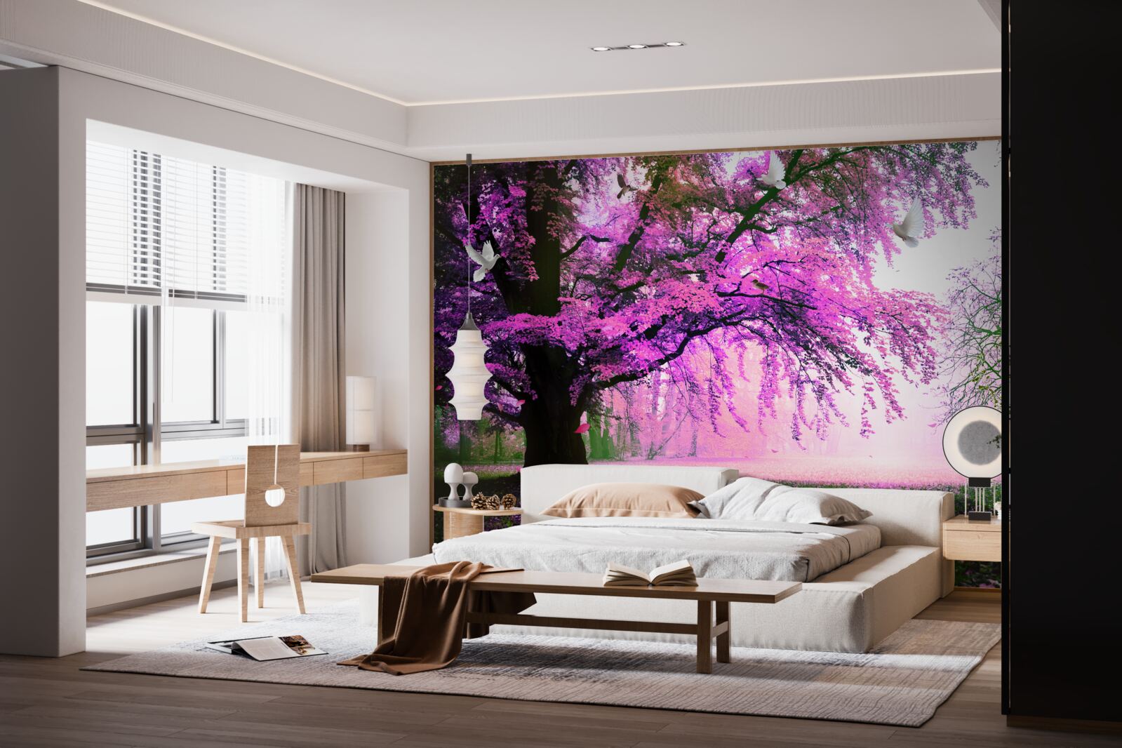 Fototapeta očarujúce odtiene čerešňových kvetov