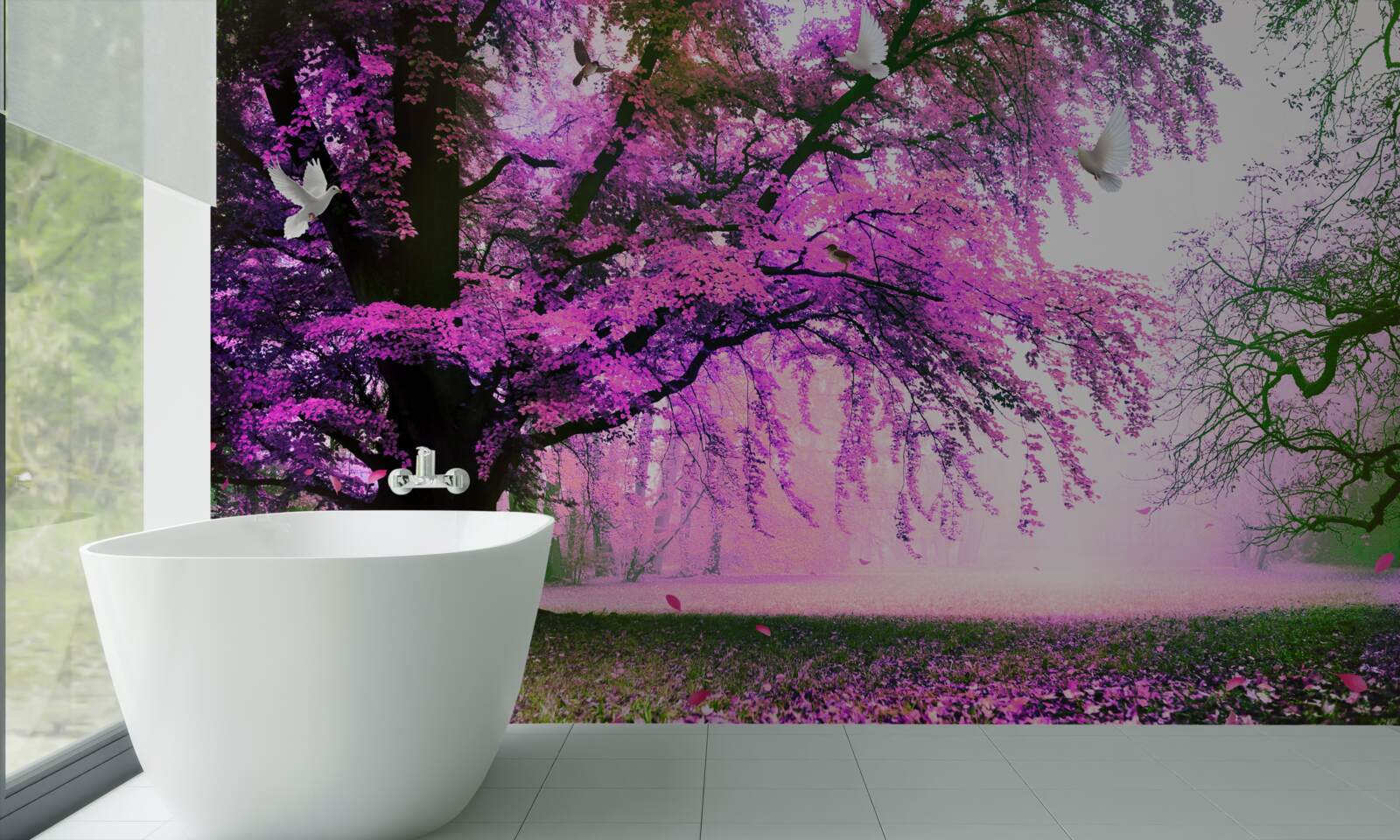 Fototapeta očarujúce odtiene čerešňových kvetov