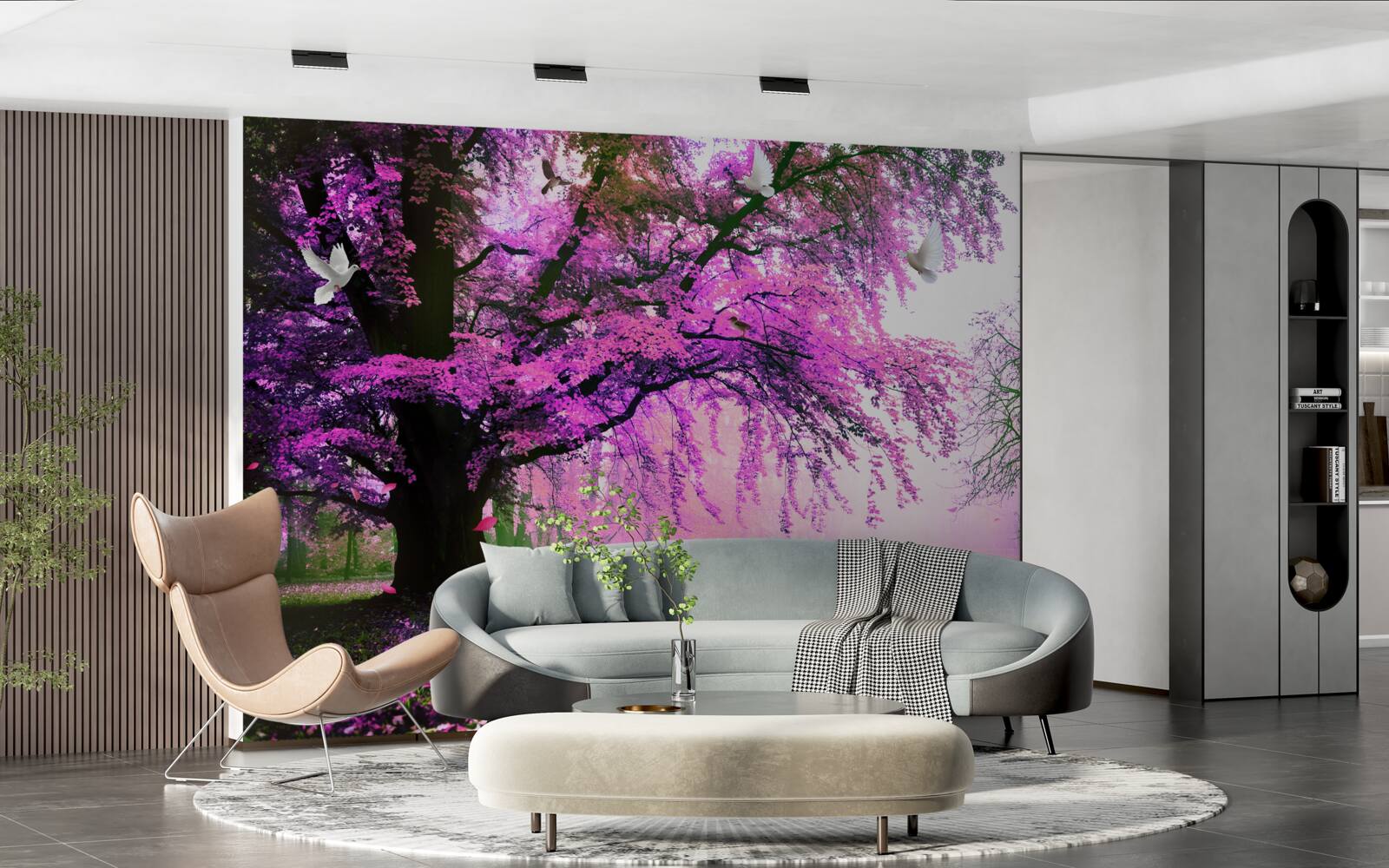 Fototapeta očarujúce odtiene čerešňových kvetov