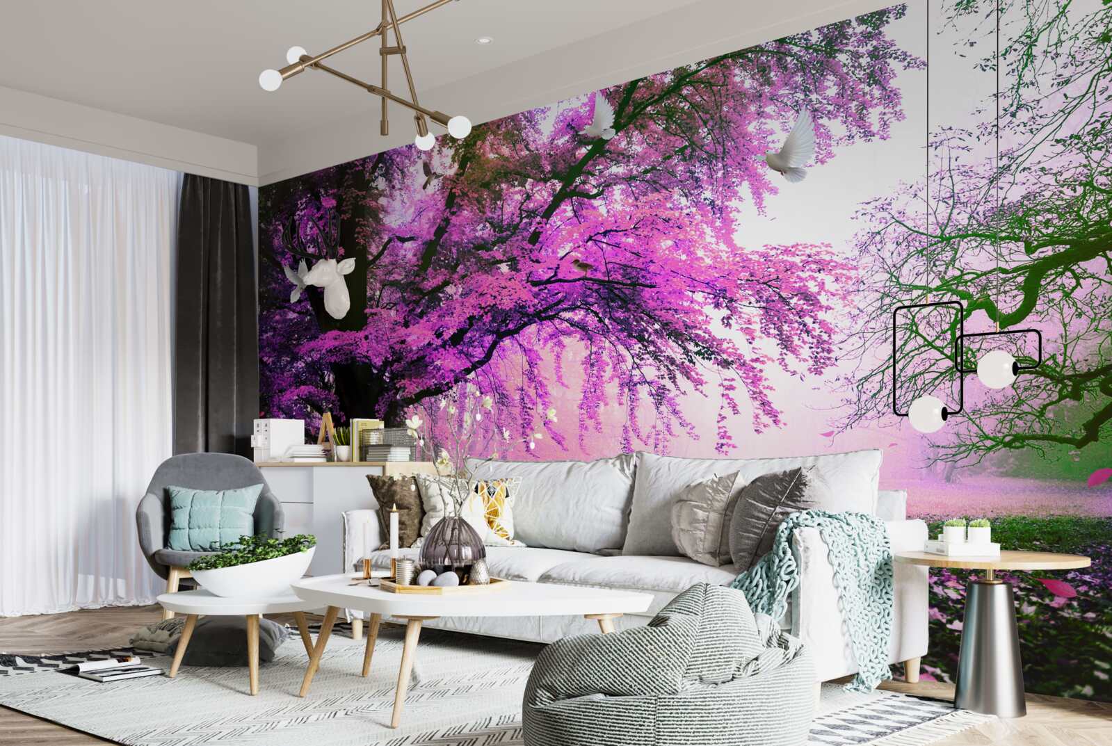 Fototapeta očarujúce odtiene čerešňových kvetov