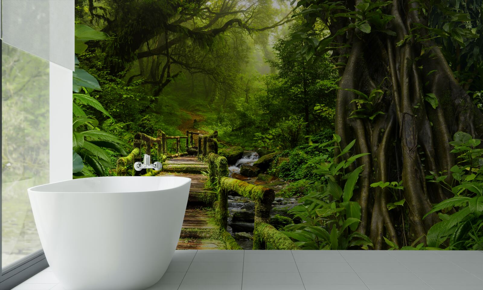 Fototapeta v ázijskej džungli je vodopád