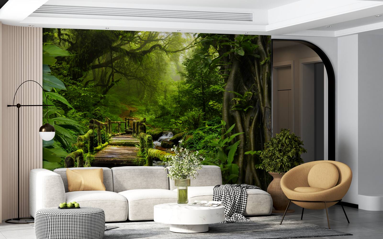 Fototapeta v ázijskej džungli je vodopád