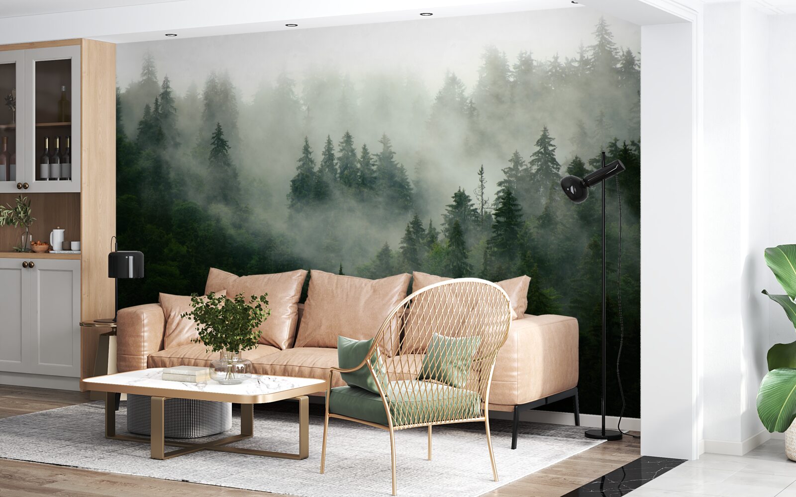 Fototapeta tma medzi smrekmi a borovicami