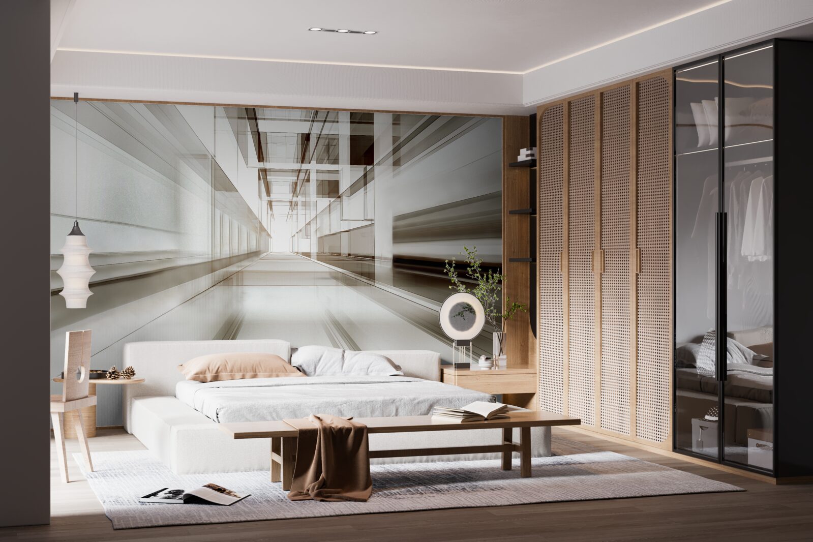 Fototapeta v budúcnosti je svetlosivý tunel