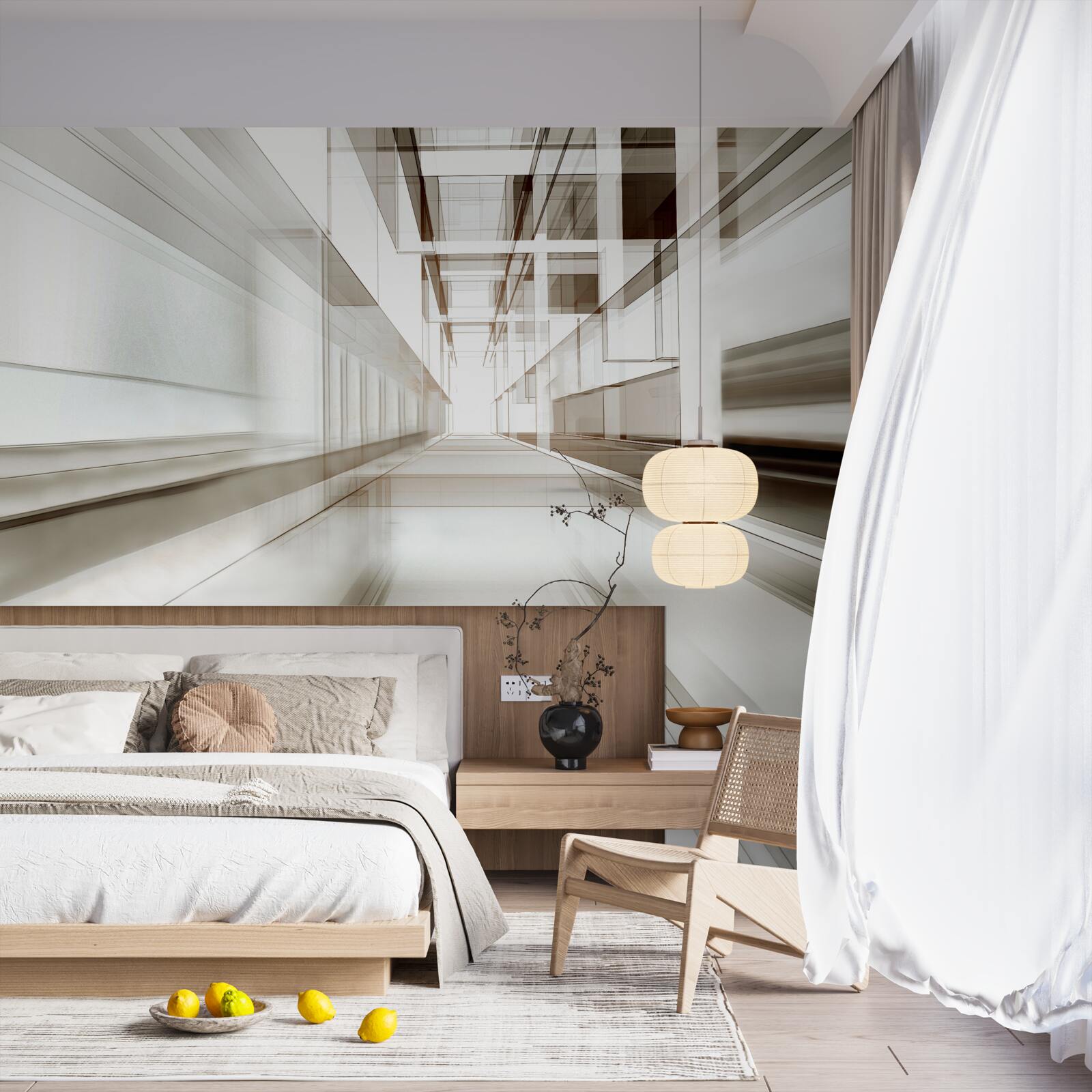 Fototapeta v budúcnosti je svetlosivý tunel