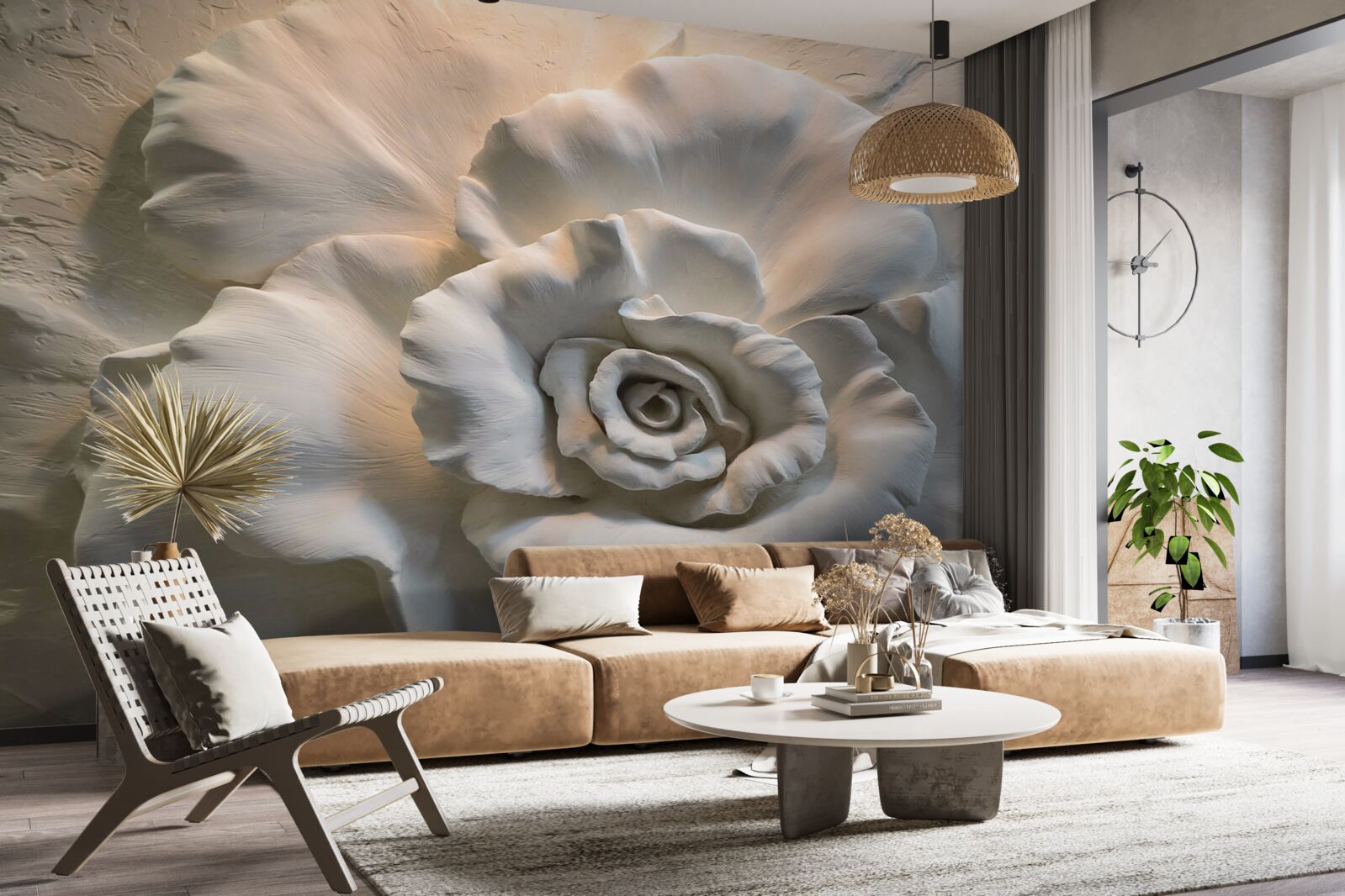 Fototapeta zblízka záber obrovskej bielej ruže