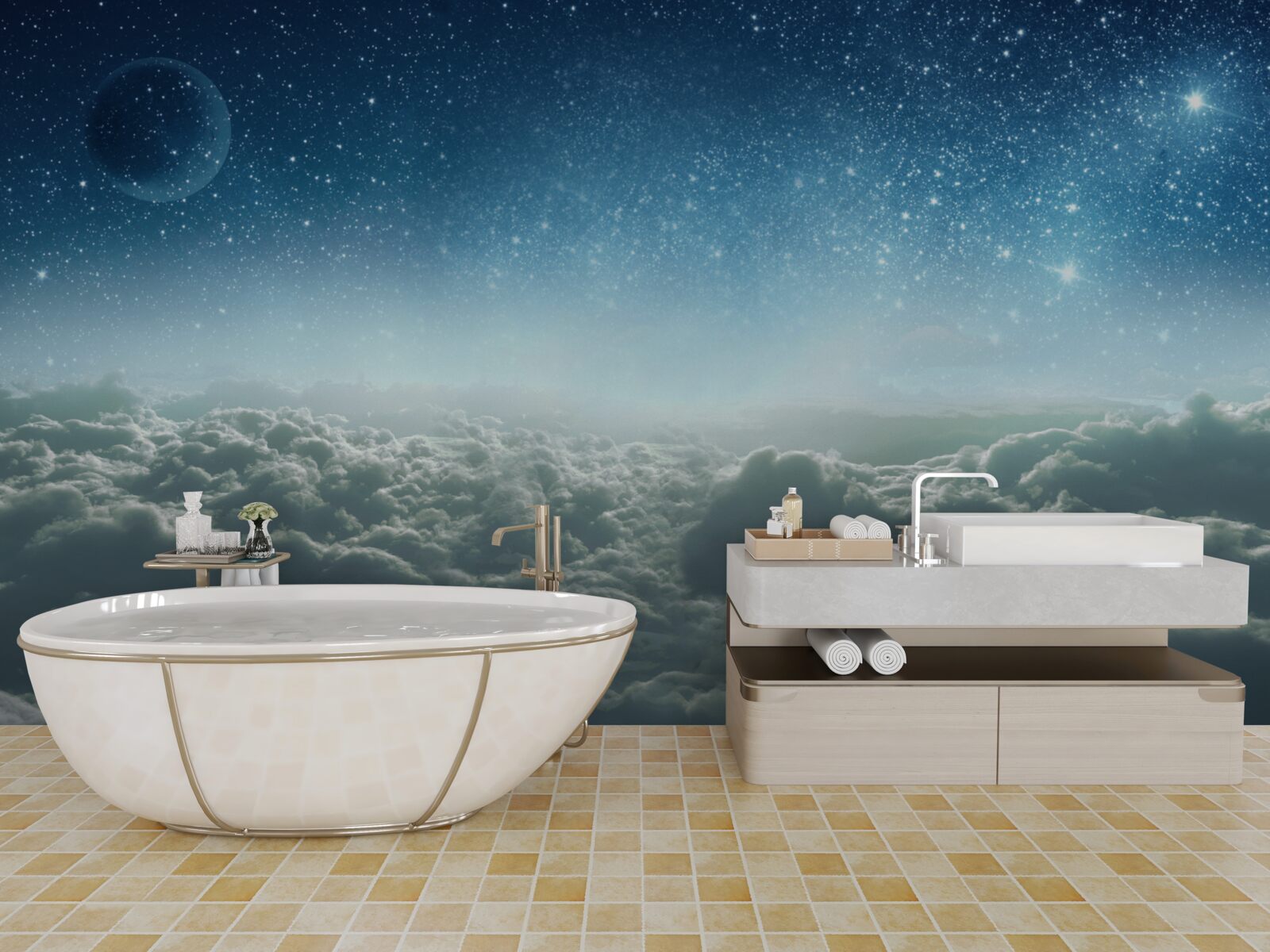 Fototapeta očarujúce zamračené majestáty v hviezdnej noci