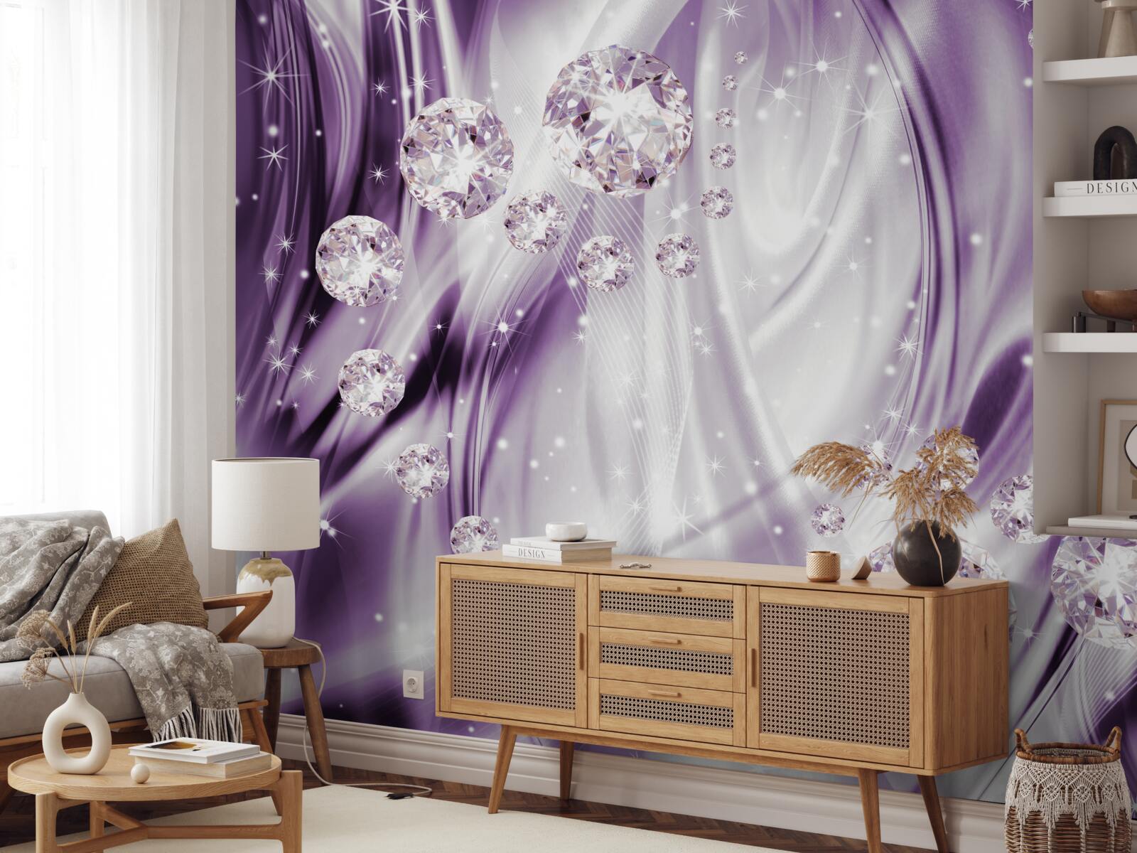 Fototapeta kamene na pozadí levanduľovej rovnosti