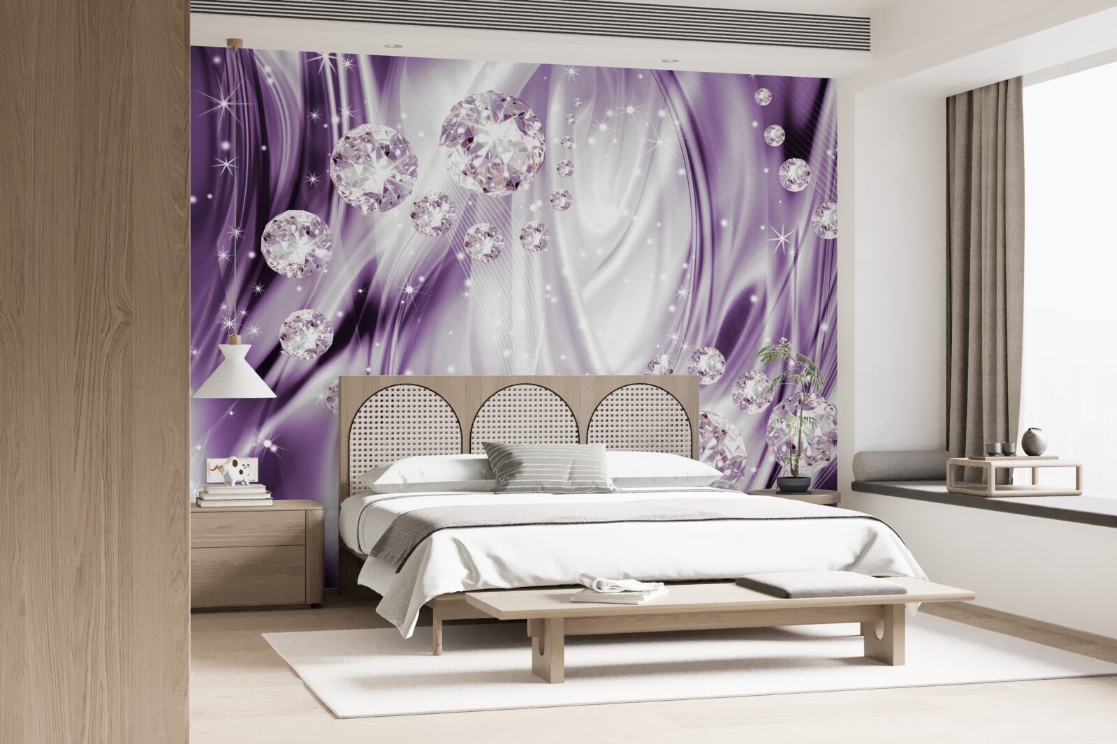 Fototapeta kamene na pozadí levanduľovej rovnosti