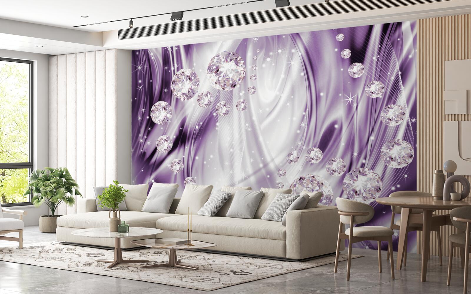 Fototapeta kamene na pozadí levanduľovej rovnosti