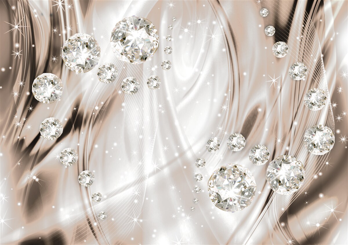 Fototapeta hnedý hodváb je zdobený drahými kameňmi