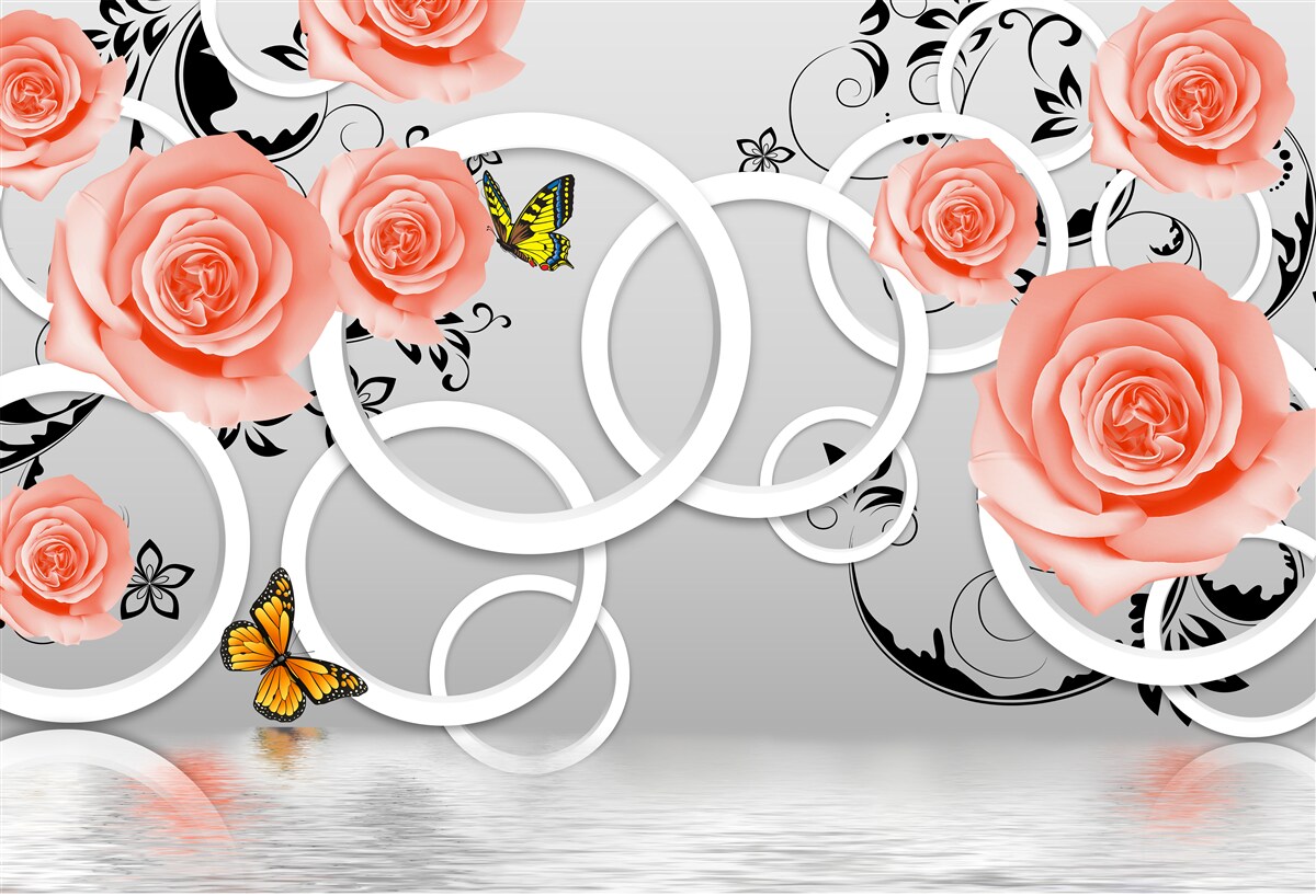 Fototapeta jemné púčiky broskyňových ruží