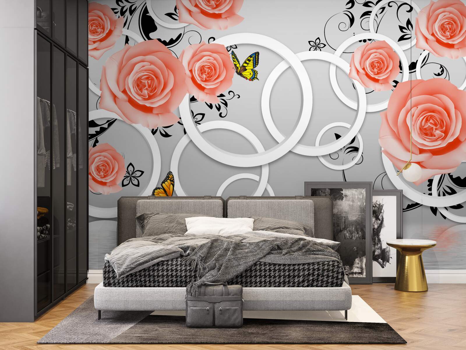 Fototapeta jemné púčiky broskyňových ruží