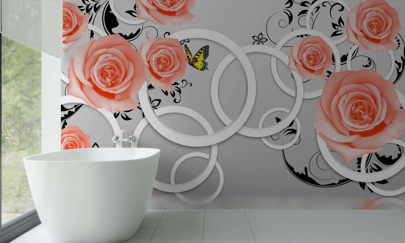 Fototapeta jemné púčiky broskyňových ruží