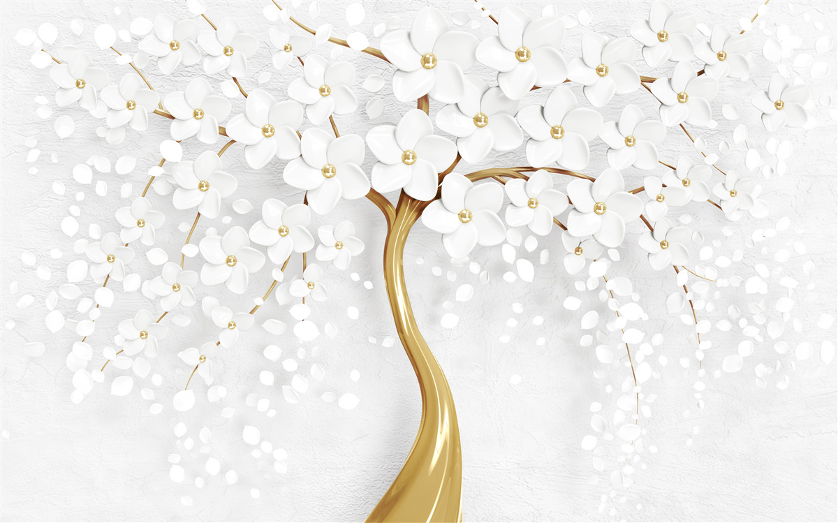 Fototapeta na strome už rozkvitli biele kvety