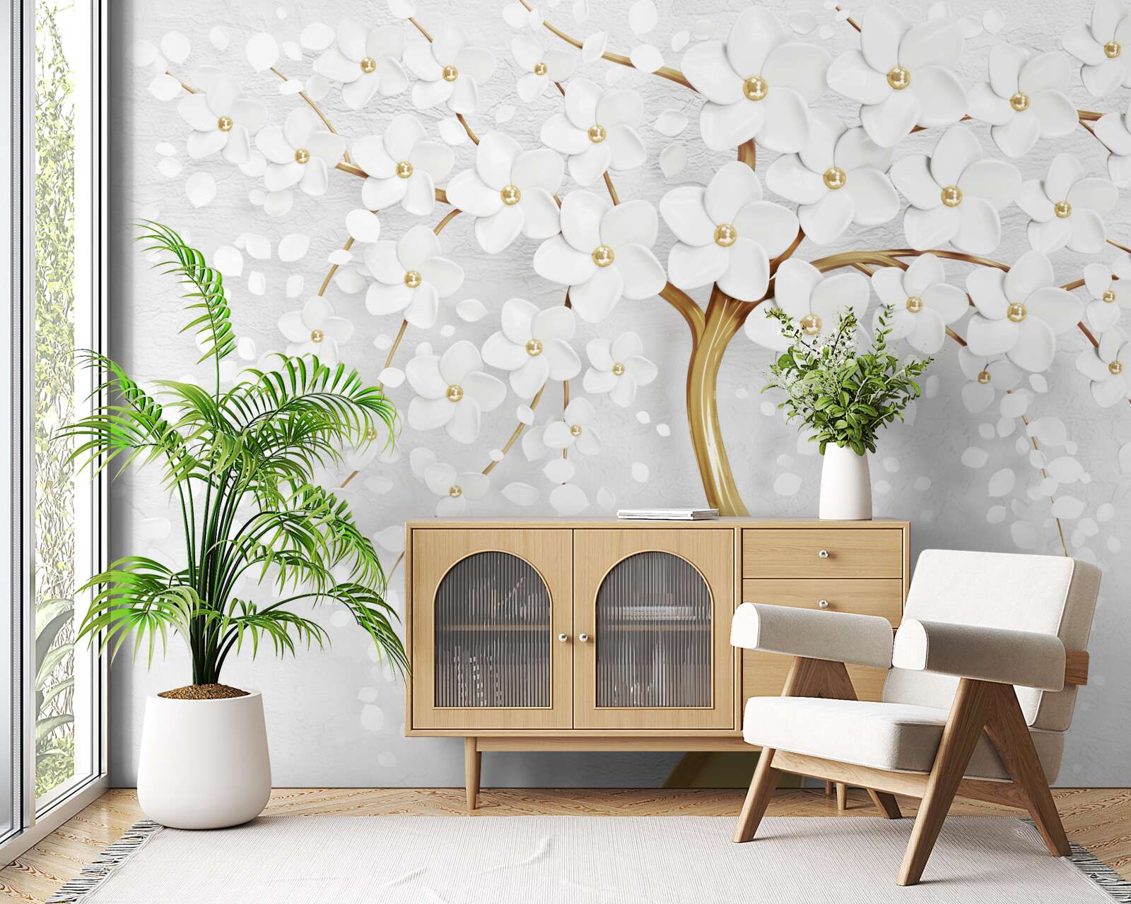 Fototapeta na strome už rozkvitli biele kvety