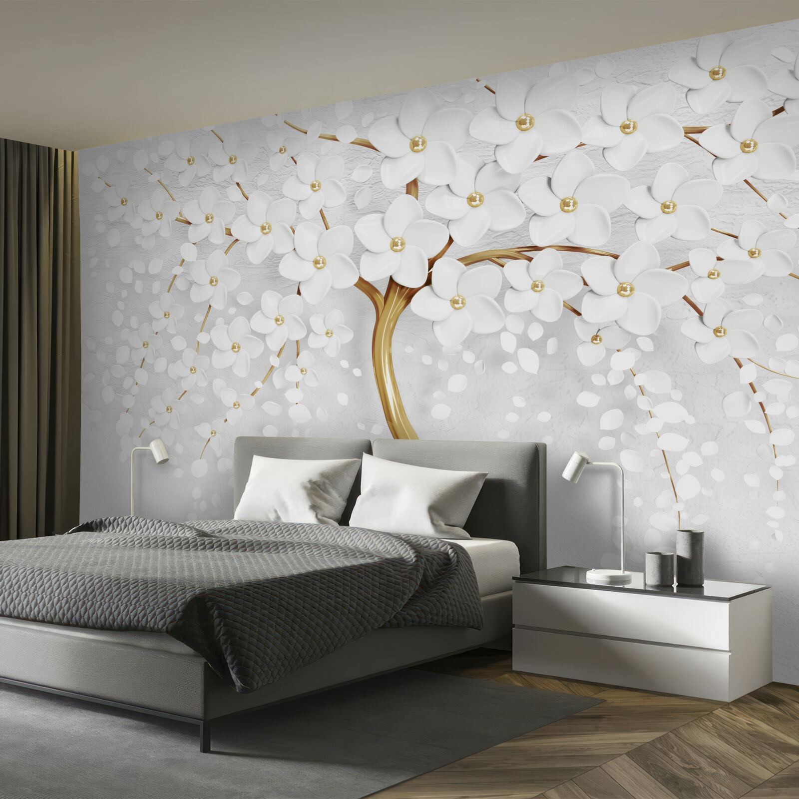 Fototapeta na strome už rozkvitli biele kvety