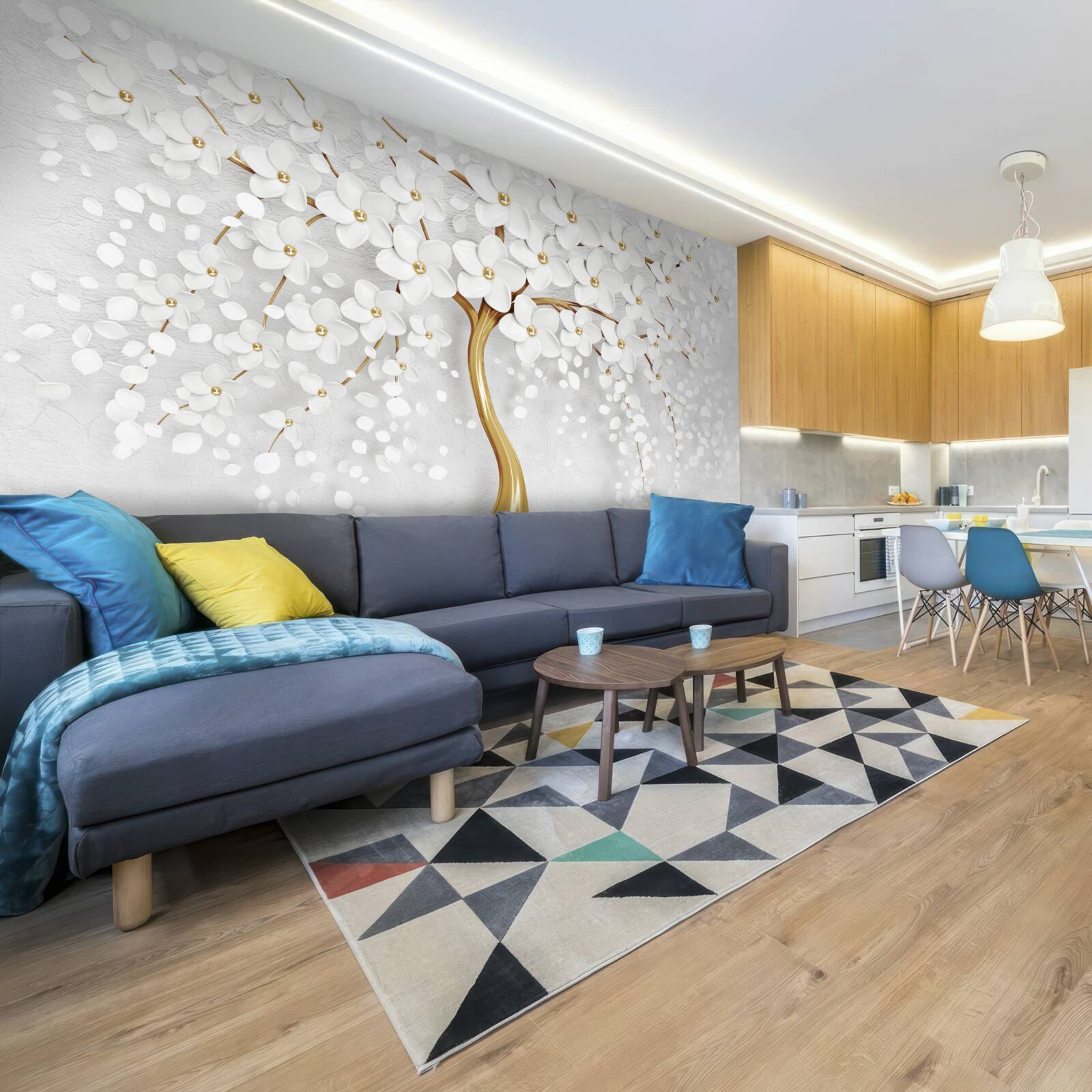 Fototapeta bielo kvitnúci strom s drobnými kvietkami