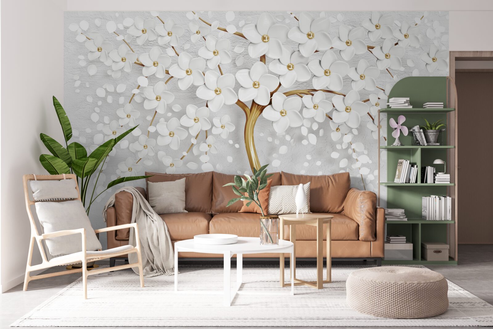 Fototapeta bielo kvitnúci strom s drobnými kvietkami