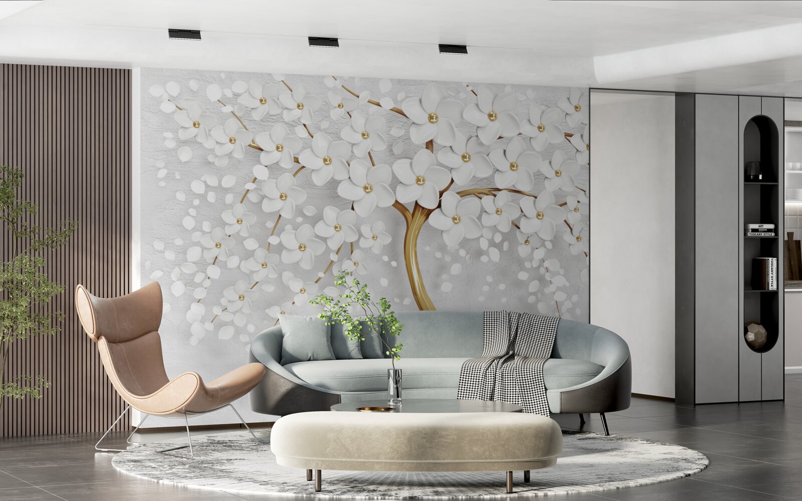 Fototapeta bielo kvitnúci strom s drobnými kvietkami