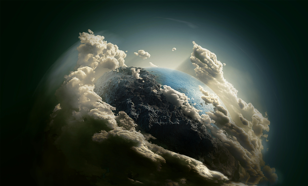 Fototapeta zem preráža oblačnosť