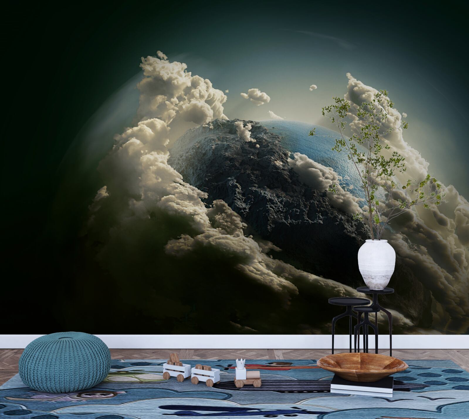 Fototapeta zem preráža oblačnosť