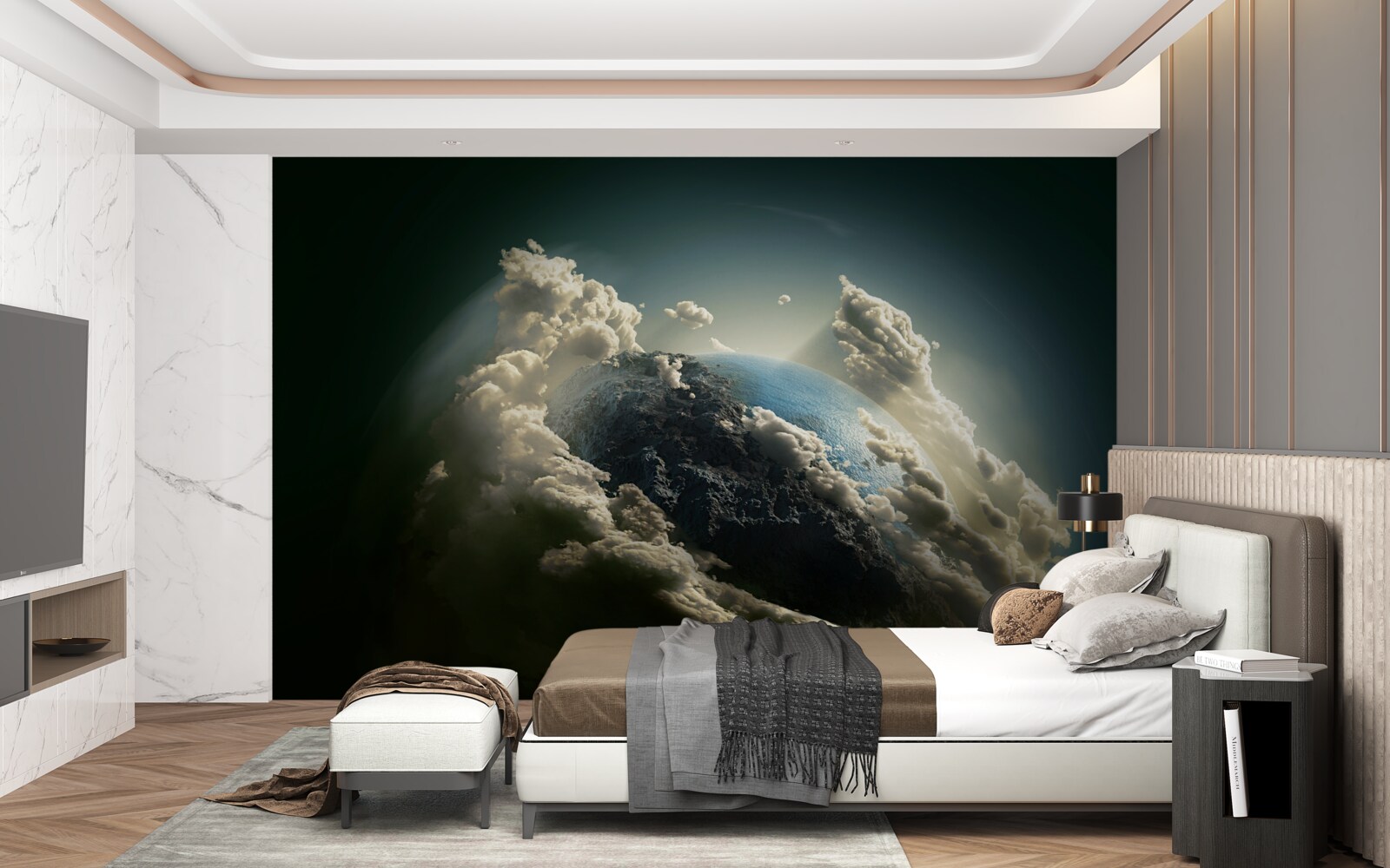 Fototapeta zem preráža oblačnosť