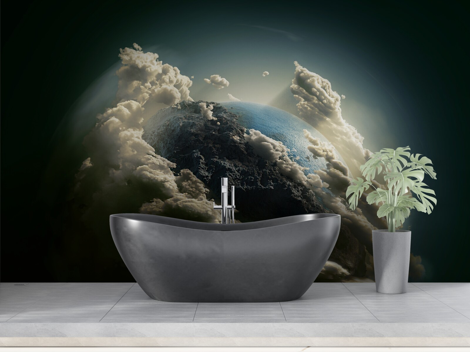 Fototapeta zem preráža oblačnosť