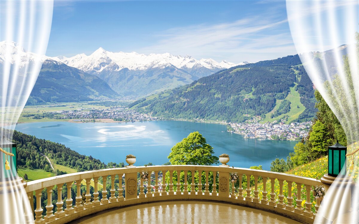 Fototapeta pohodlný balkón s nádhernou panorámou