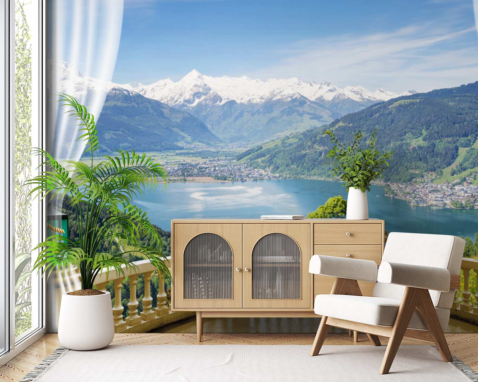 Fototapeta pohodlný balkón s nádhernou panorámou